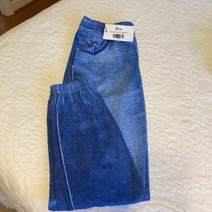 ZYIA distressed denim joggers